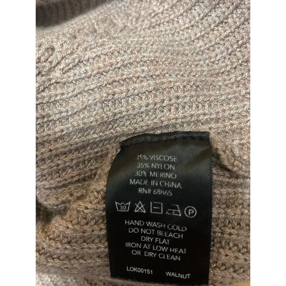 Le Ore Women's Brown Wool Rib Knit Long Sleeve Sweatshirt & Sweatpants Set Sz M - Picture 5 of 5